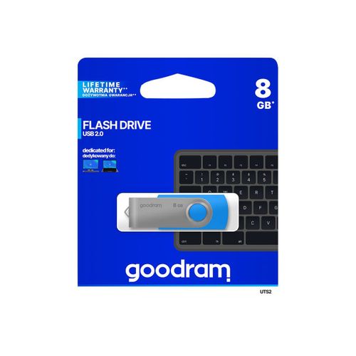 GOODRAM UTS2 - Clé USB - 8 Go - USB 2.0 - bleu