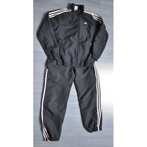 Tenue De Sport Pantalon + Veste Garçon Marque Adidas Be T 12 Ans Bleu Marine Petite Trace Sur Genou Gauche