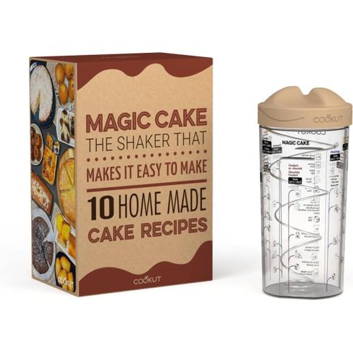 - Magic Cake - Le Shaker Pour Préparer Facilement 10 Gateaux Faits Maison - Sans Recette, Sans Robot, Sans Balance, Sans Fouet, Un Seul Shaker