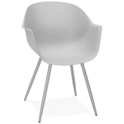 Chaise À Accoudoirs 'kelly' Grise Design