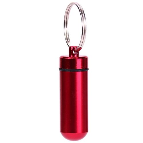 Porte Clef Boite Médicament Pilulier Pillbox Voyage Porte Clé Aluminium Pillule Couleur Au Choix