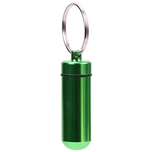 Porte Clef Boite Médicament Pilulier Pillbox Voyage Porte Clé Aluminium Pillule Couleur Au Choix
