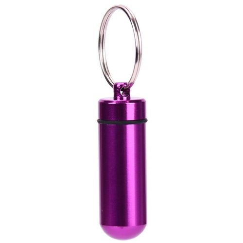 Porte Clef Boite Médicament Pilulier Pillbox Voyage Porte Clé Aluminium Pillule Couleur Au Choix