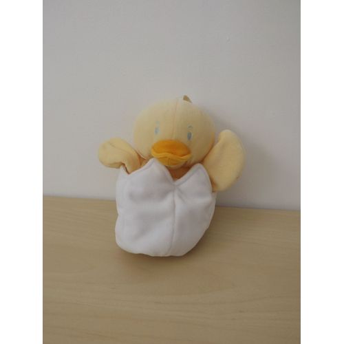 Doudou Peluche Poussin Coquille Blanche Sucre D'orge