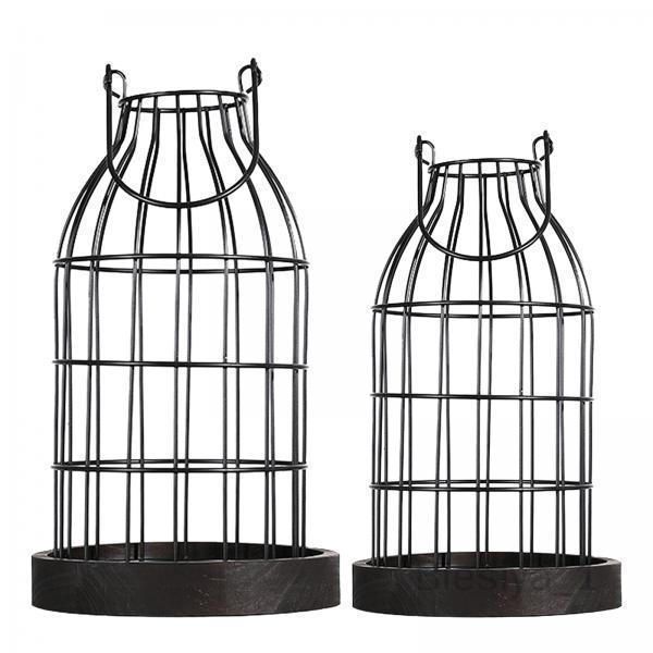 10 Lanterne à bougie de ferme, lanterne de cage à oiseaux, cadeau d'anniversaire, chandelier rétro en fer pour décoration de balcon et de cheminée