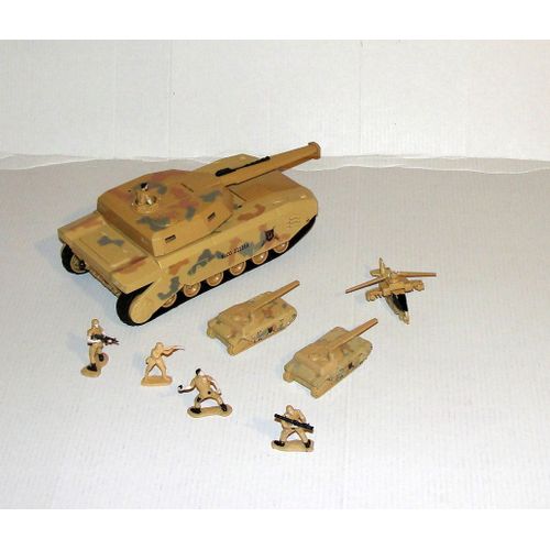 Char Tank Majorette Squad Forces Echel 1.50 + Petit Char Militaire + Helicoptere Miniature