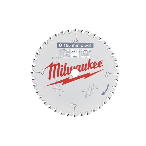 Lame scie circulaires MILWAUKEE 40 dents 1.6x165mm 4932471312