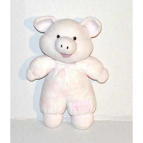 Cochon Nounours Doudou Poupée De Chiffon Grelot Peluche Corps En Tissus