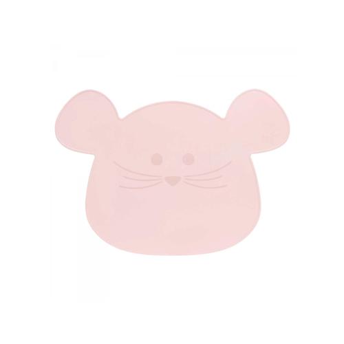 Lassig - Set De Table En Silicone Little Chums Souris Rose