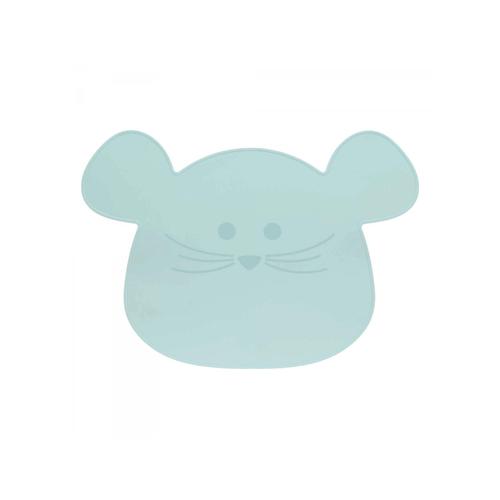 Lassig - Set De Table En Silicone Little Chums Souris Bleu