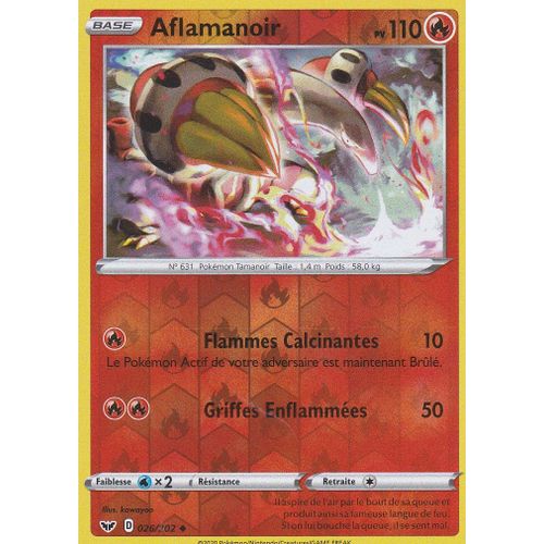 Carte Pokemon - Aflamanoir - 026/202 - Reverse - Épée Et Bouclier