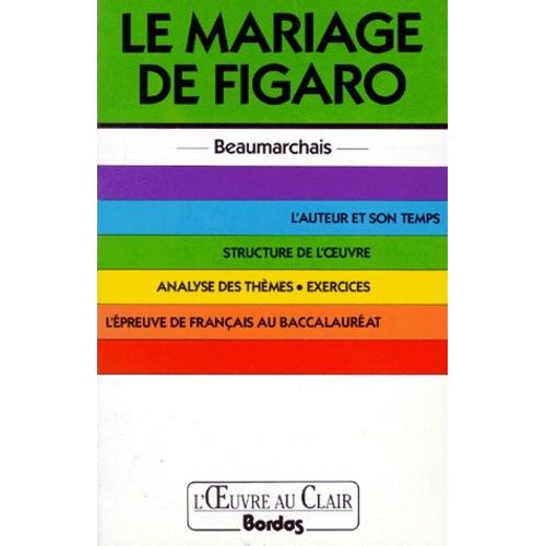Le Mariage De Figaro - L'auteur Et Son Temps, Structure De L'oeuvre, Analyse Des Thèmes, Exercices, L'épreuve De Français Au Baccalauréat