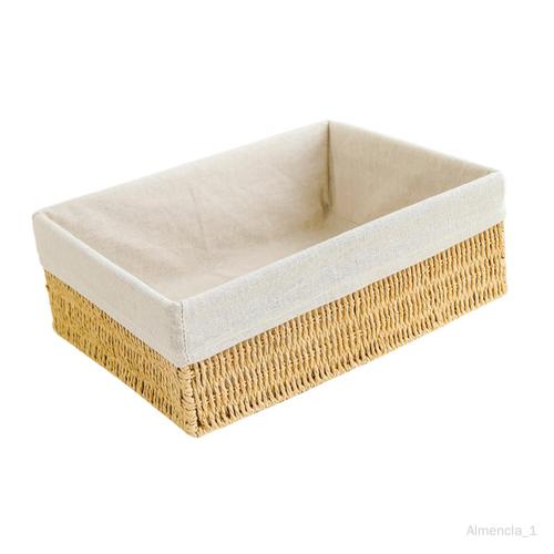 Panier tissé pour organiser, panier décoratif pour garde-manger, étagère 34x26,5x13cm 34x265x13cm