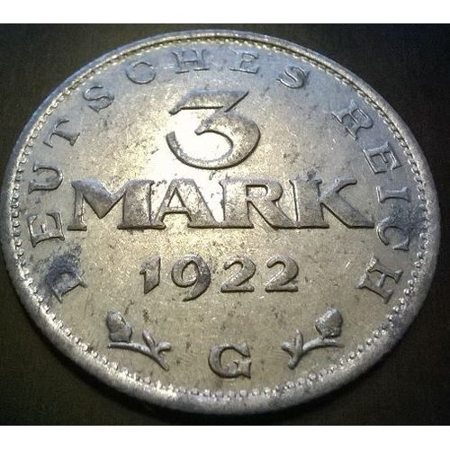 Pièce 3 Deutschemark (Allemagne) - Anniversaire De La Constitution De Weimar