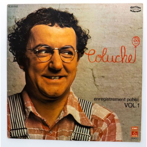 Disque Vinyle 33t 33 Tours Coluche ‎ Enregistrement Public Vol. 1 Pathé ‎ 2c 064-95483