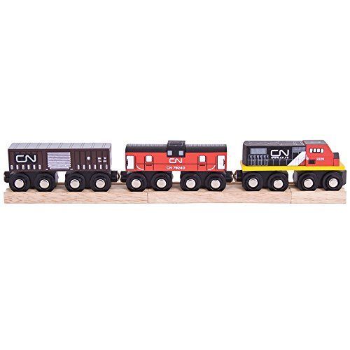Bigjigs Rail Canadian National Train - Other Major Wooden Rail Brands Are Compatible