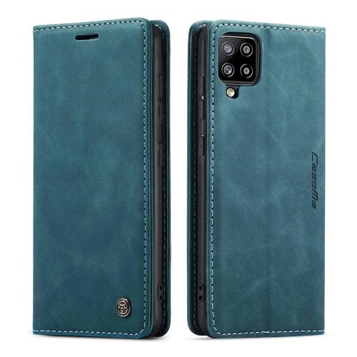 Flip Étui Pour Samsung Galaxy A42 5g Fermeture Magnétique Antichoc Étui Avec Fente Pour Carte, Livre Flip Folio Portefeuille En Cuir Pu Vintage - Bleu