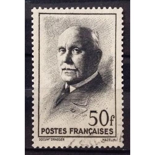 Pétain Mazelin Grand 50f Gris-Noir (Très Joli N° 525) Obl - Cote 5,00 - France Année 1941 - N26857