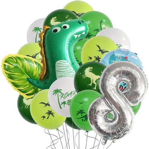 Dinosaure Anniversaire Deco,Ballon De Dinosaure 8 Ans,Dinosaure Animal Ballons Dinosaurs Ballons Helium N ° 8,Ballon Dinosaure Enfant,Ballon De Dinosaures Pour La Fête D'anniversaire Dinosaure Fête