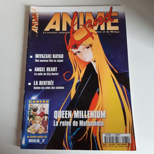 Animeland 74 Septembre 2001 Sans Le Poster De Niea 7- Queen Millenium Matsumoto Miyazaki Hayao Angel Heart City Hunter Nicky Larson Trigun Albator Final Fantasy X Tiger Mask Ah My Goddess Lucky Luke
