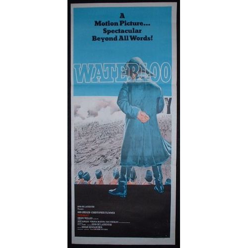 Waterloo * Serguei Bondartchouk - Film Historique 1970 - Affiche De Cinema Australien - 33x76 Cm * Movie Poster - Rod Steiger ; Christopher Plummer ; Virginia Mckenna * Napoleon Bonaparte