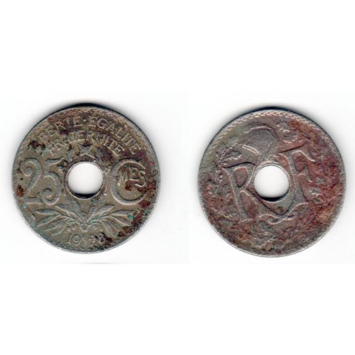 Monnaie 25 Centimes Lindauer 1928