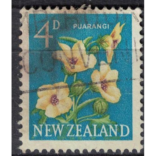 Nouvelle Zélande 1960 Oblitéré Used Plante Fleurs Hibiscus Trionum Puarangi Su