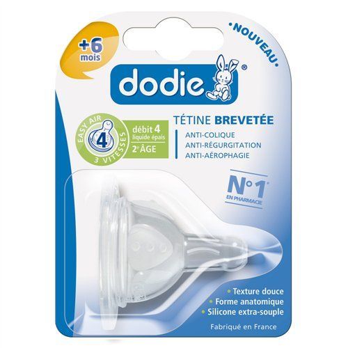 Tetine Ronde 3 Vitesses Col Large +6 Mois Silicon - 6 Mois Et +