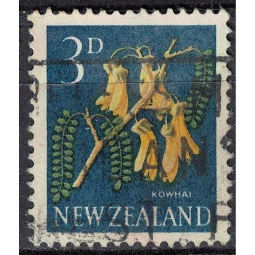 Nouvelle Zélande 1960 Oblitéré Used Plante À Fleurs Fabacée Sophora Microphylla Kowhai Su