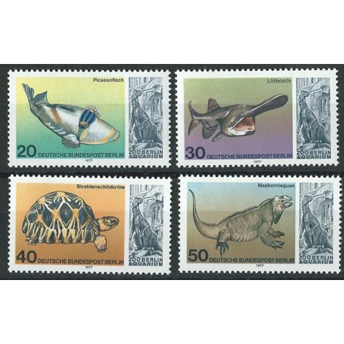 Timbres Berlin Allemagne Fédérale 1977 Neufs** Zoo Et Aquarium De Berlin N° 514 515 516 517