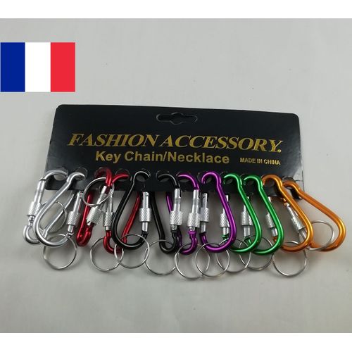 Mousqueton Aluminium 5,6 Cm Porte-Clés Attache Crochet Randonnée