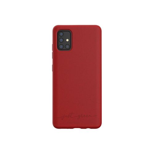 Just Green - Coque De Protection Pour Téléphone Portable - Matériau Végétal 100% Biodégradable Et Compostable - Rouge - Pour Samsung Galaxy A51