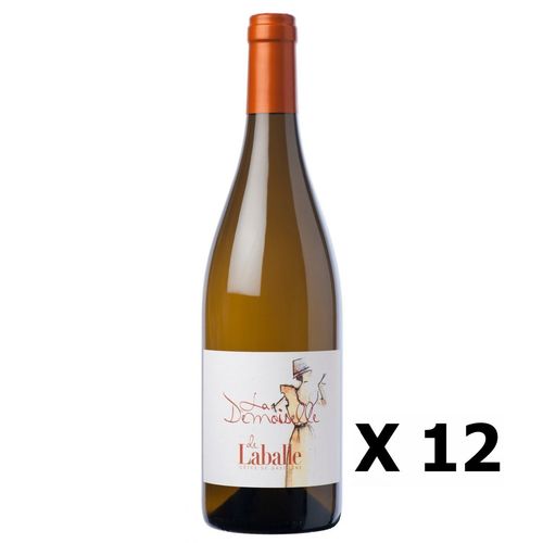 Lot 12x La Demoiselle De Laballe - Domaine De Laballe - Blanc 75cl - Sud Ouest - Côtes De Gascogne - Agriculture Raisonnée