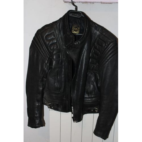 Veste Moto Cuir Echtes Leder