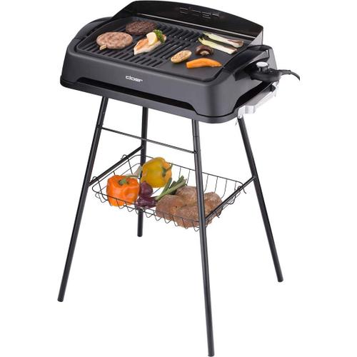 Cloer 6750 Barbecue tabletop Electric 2000 W Noir
