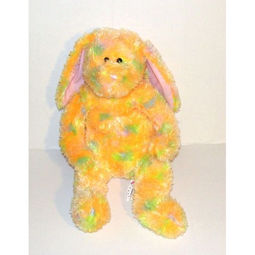 Lapin Orange Vert Rose Startoy Peluche Doudou Lapin 46 Cm Oreilles 15 Cm