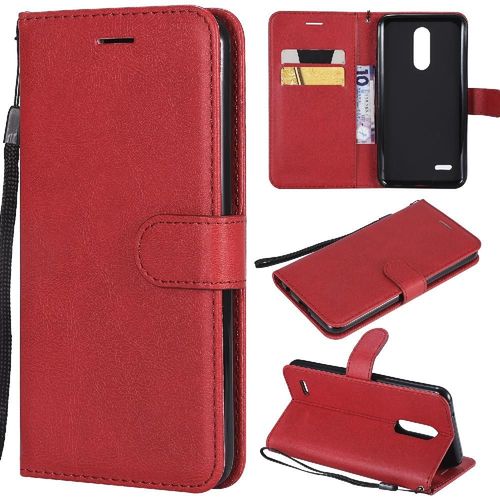 Flip Étui Pour Huawei Mate 7 Cuir De Haute Qualité Avec Fente Pour Carte Étui De Téléphone Portefeuille D'affaires Couleur Solide Classique - Rouge