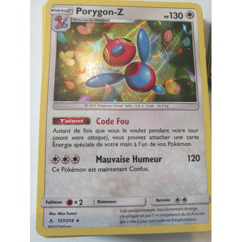 Porygon-Z Holo (157/214) Rare Sl10 Alliance Infaillible Fr