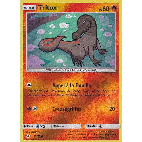 Carte Pokemon - Tritox - 13/70 - Reverse - Sl7,5 Majesté Des Dragons