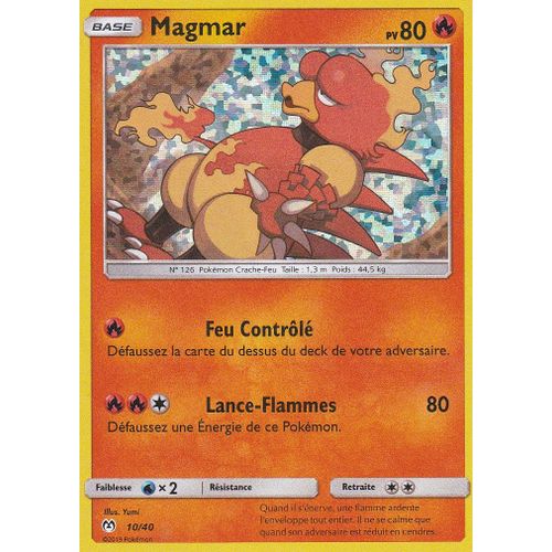 Carte Pokemon - Magmar - 10/40 - Mosaïque - Mcdonald 2019