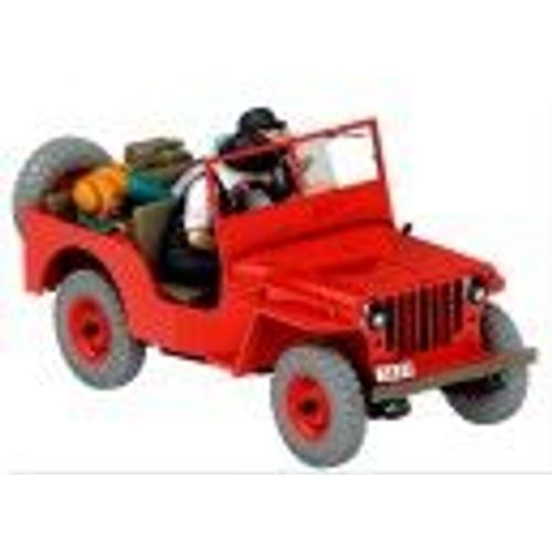 Les Voitures De Tintin 1/24°- Editions Hachette - N° 6 La Jeep Rouge « Tintin Au Pays De L¿Or Noir »-Moulinsart