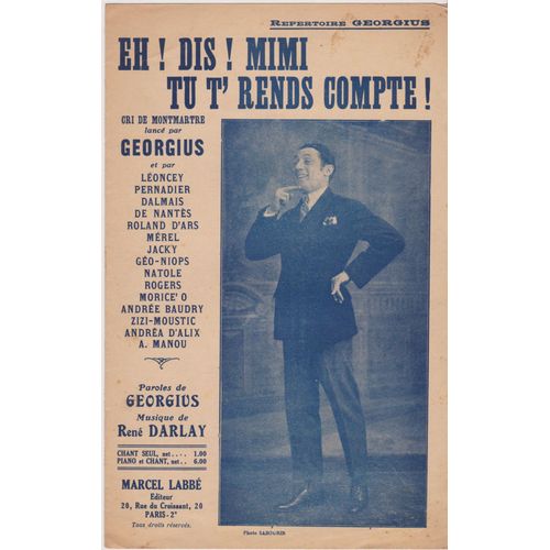 Partition "Eh! Dis! Mimi Tu T'rends Compte!" Par Georgius