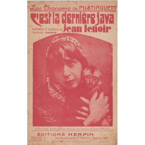 Partition "C'est La Dernière Java" Version Mistinguett