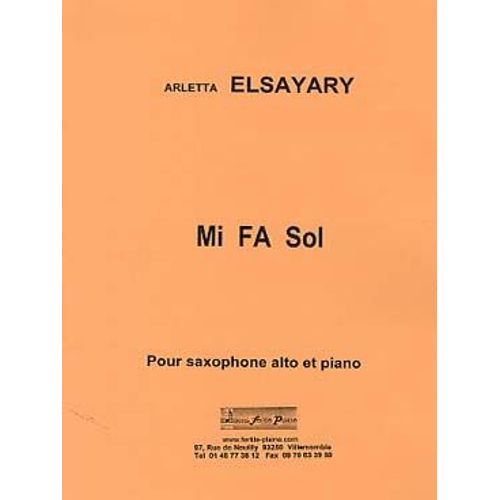 Mi Fa Sol Pour Saxophone Alto Et Piano