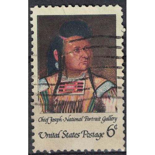 Etats Unis 1968 Oblitéré Used Chief Chef Joseph Indien Portrait Par Cyrenius Hall Su