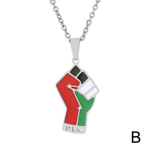 Silver Palestine Collier Unisexe Cadeau Islamique Mode Gaza Palestine Bijoux A I2b3 Silver