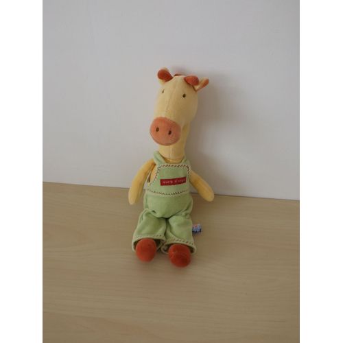 Doudou Girafe Jaune Verte Rouge Sucre D'orge