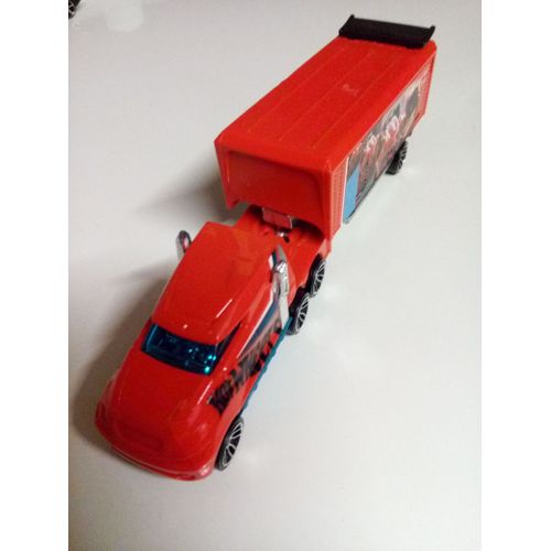 Hot Wheels Camion Semi Remorque Rouge