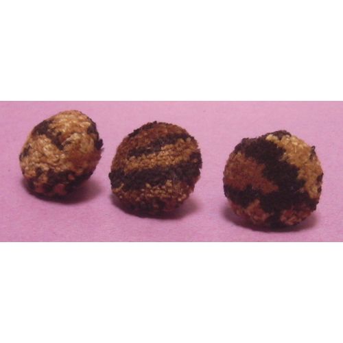 Lot De 3 : Bouton " Tigre " - Tissu Et Résine - Mipa-Pat 28 - Diamètre 20 Mm