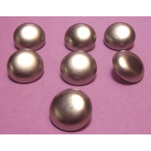 Lot De 7 : Bouton À Queue Façon Aluminium Poli - Résine